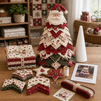 🔥LAST DAY 69% OFF🎄 DIY Quilted Santa Christmas Tree Kit – Handmade Holiday Craft & Festive Tabletop Decor