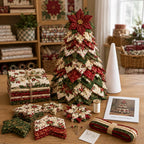 🔥LAST DAY 69% OFF🎄 DIY Quilted Santa Christmas Tree Kit – Handmade Holiday Craft & Festive Tabletop Decor