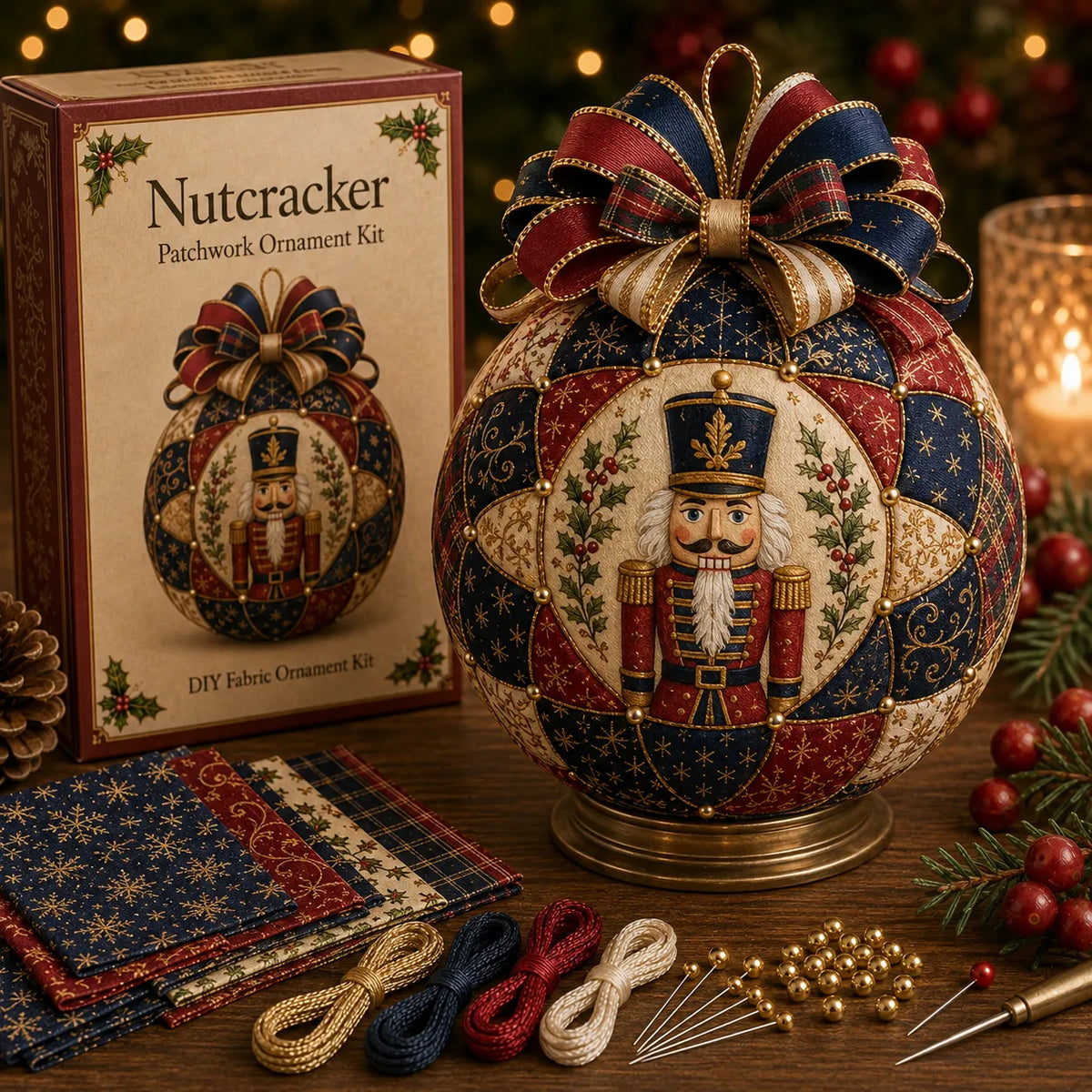 🔥🎄 Christmas Special – 50% OFF 🎁 Christmas Classics Patchwork Ornament DIY Kit