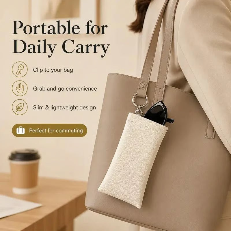 🔥HOT SALE🔥Soft PU Leather Eyeglasses Jewelry Bag