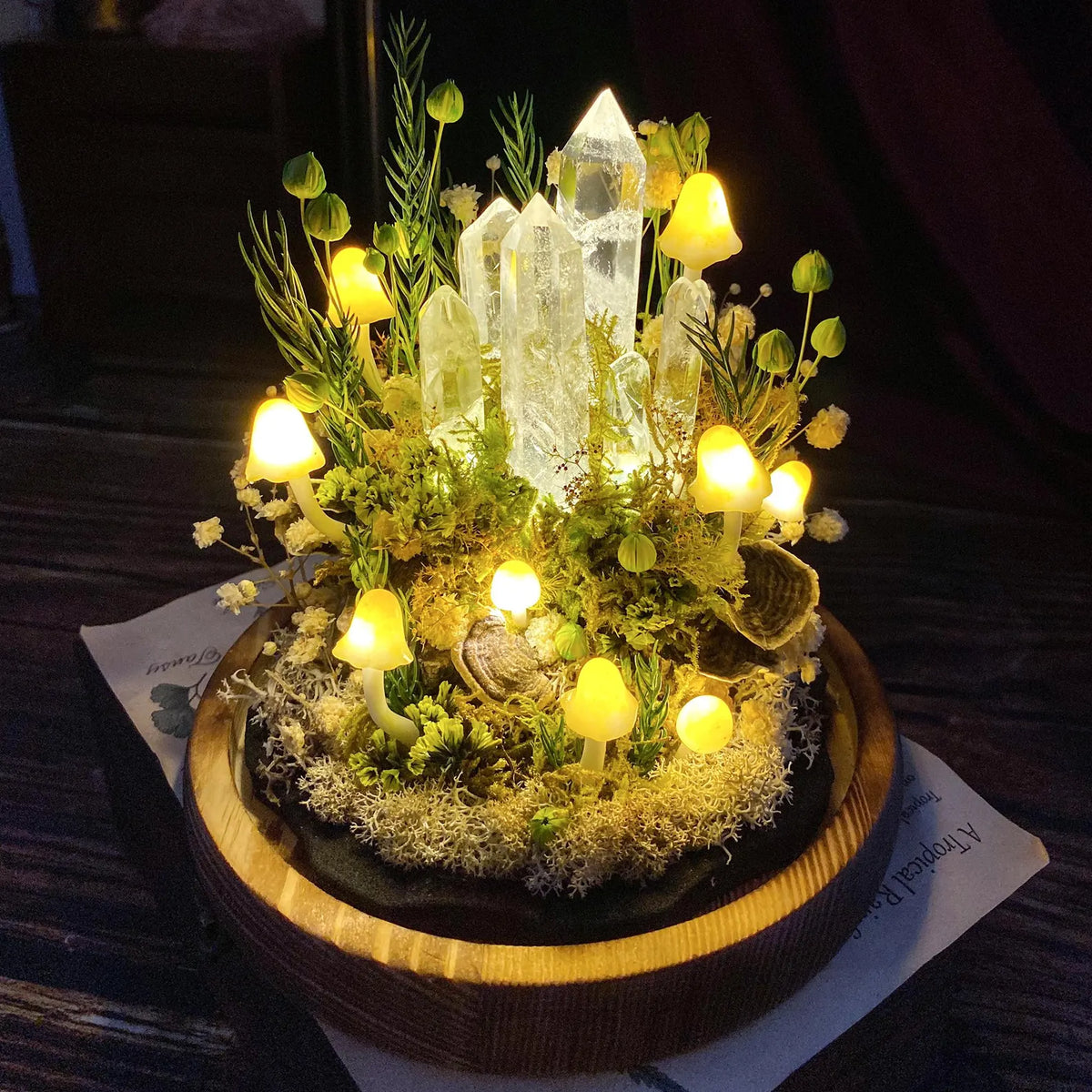 Enchanted Forest Mushroom Lamp – Healing Crystal Nightlight