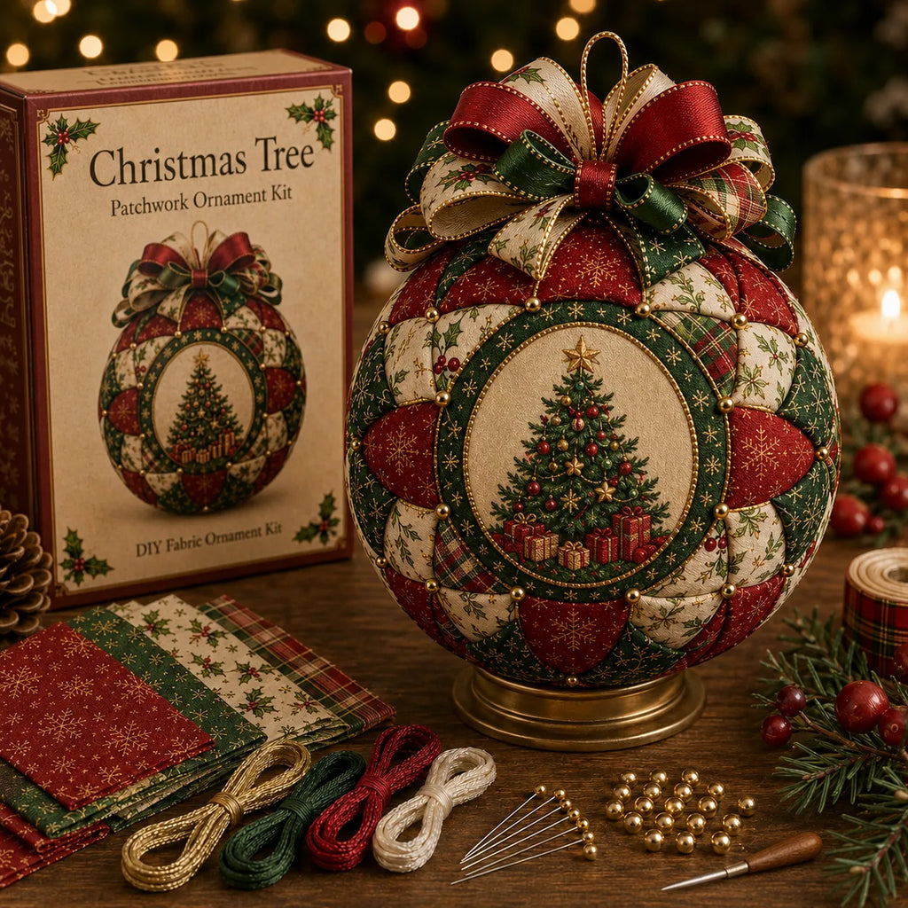 🔥🎄 Christmas Special – 50% OFF 🎁 Christmas Classics Patchwork Ornament DIY Kit