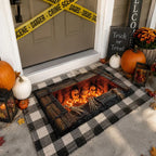 🎃 3D Halloween Horror Floor Mat – Spooky Skull Illusion Door Rug
