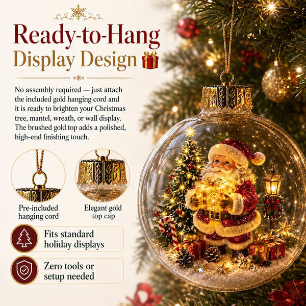 🎅LAST DAY 50% OFF - 🎄Glowing Christmas Diorama Ornament – A Tiny Winter World in Your Hands