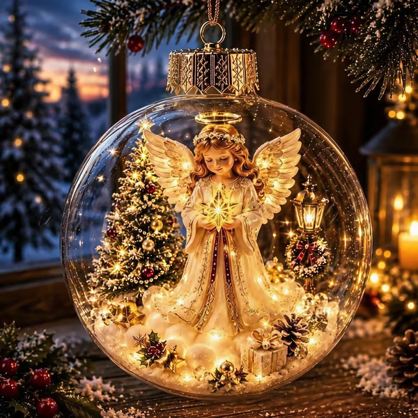 🎅LAST DAY 50% OFF - 🎄Glowing Christmas Diorama Ornament – A Tiny Winter World in Your Hands