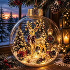 🎅LAST DAY 50% OFF - 🎄Glowing Christmas Diorama Ornament – A Tiny Winter World in Your Hands