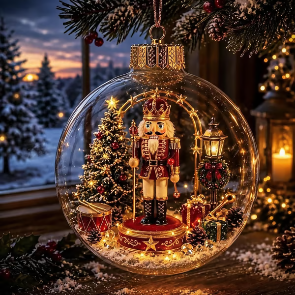 🎅LAST DAY 50% OFF - 🎄Glowing Christmas Diorama Ornament – A Tiny Winter World in Your Hands