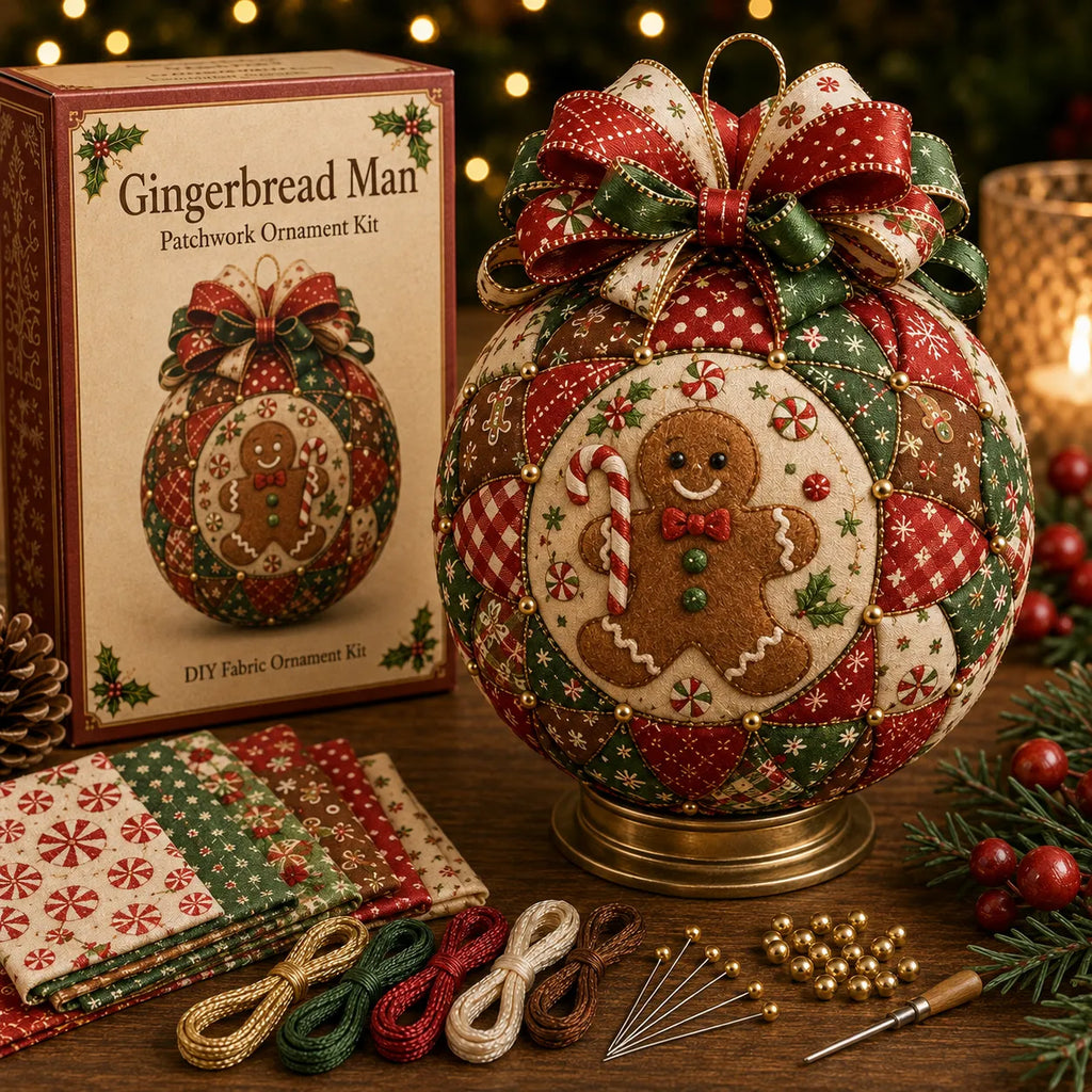 🔥🎄 Christmas Special – 50% OFF 🎁 Christmas Classics Patchwork Ornament DIY Kit