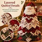 🔥LAST DAY 69% OFF🎄 DIY Quilted Santa Christmas Tree Kit – Handmade Holiday Craft & Festive Tabletop Decor