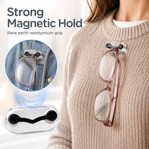 🔥HOT SALE🔥Magnetic Eyeglass Holder – Keep Your Glasses Secure & Always Within Reach