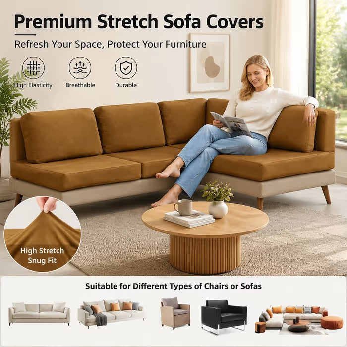🪑 Stretch Sofa Cushion Covers Set (4 / 8 / 12 PCS) 🔥