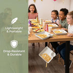 4-Piece Snack & Dumpling Plates with Sauce Compartments