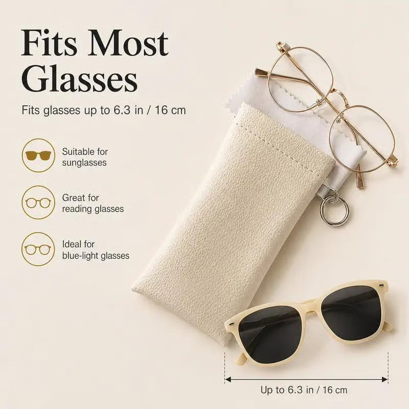 🔥HOT SALE🔥Soft PU Leather Eyeglasses Jewelry Bag