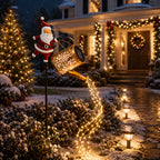 Solar Santa Waterfall Garden Light