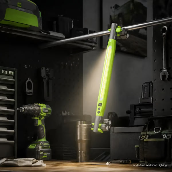 🛠️Rechargeable Magnetic LED Work Light with Built-in Battery - IPX4 Waterproof & Shockproof, Clamp & Magnet Base