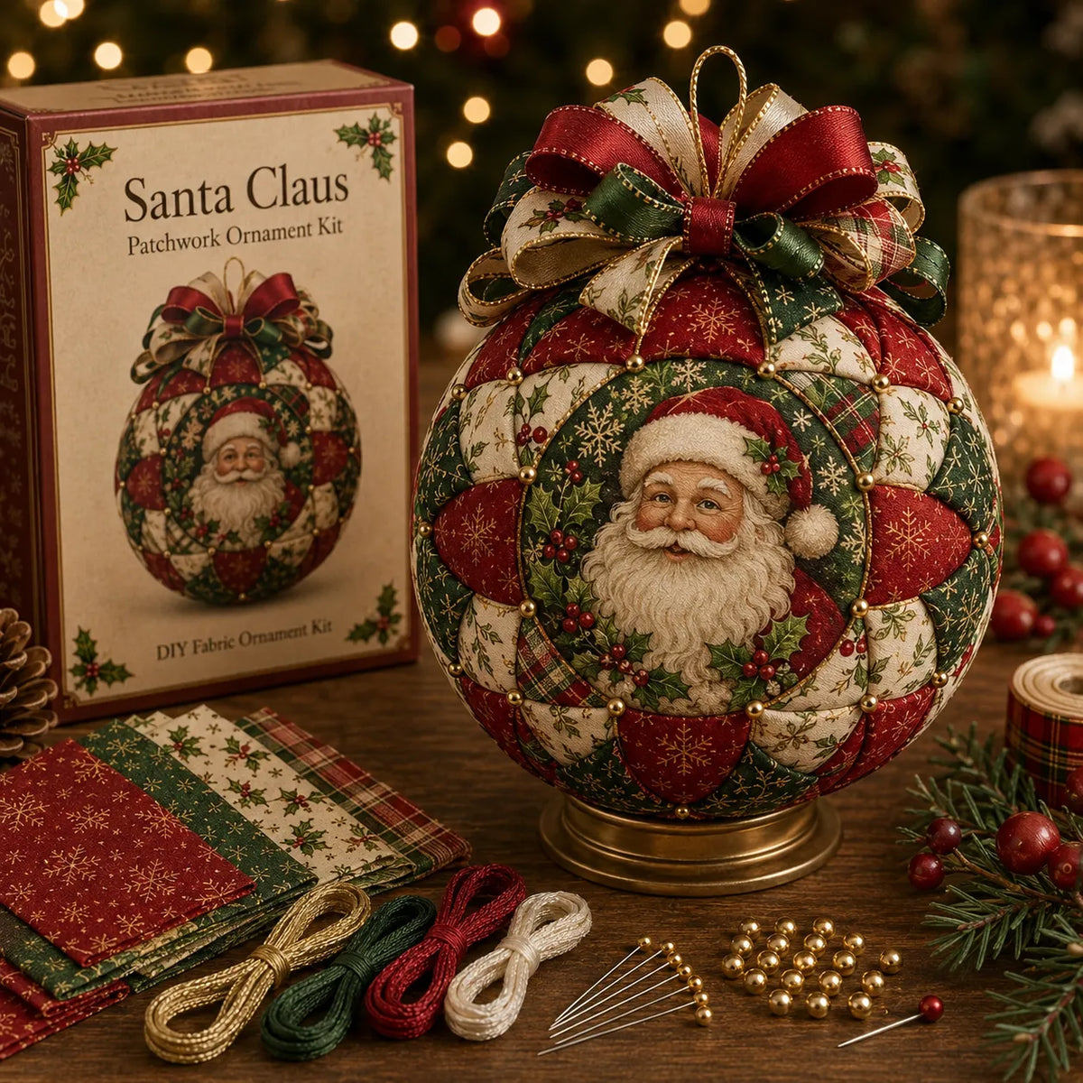 🔥🎄 Christmas Special – 50% OFF 🎁 Christmas Classics Patchwork Ornament DIY Kit