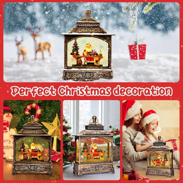 Musical Christmas Lantern with Snow
