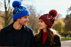 Sequin Fur Pom Beanie