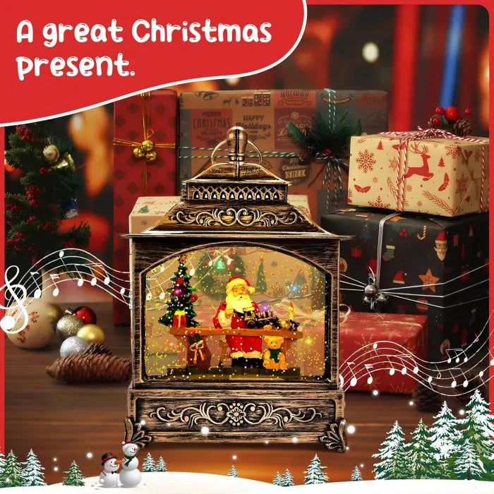 Musical Christmas Lantern with Snow