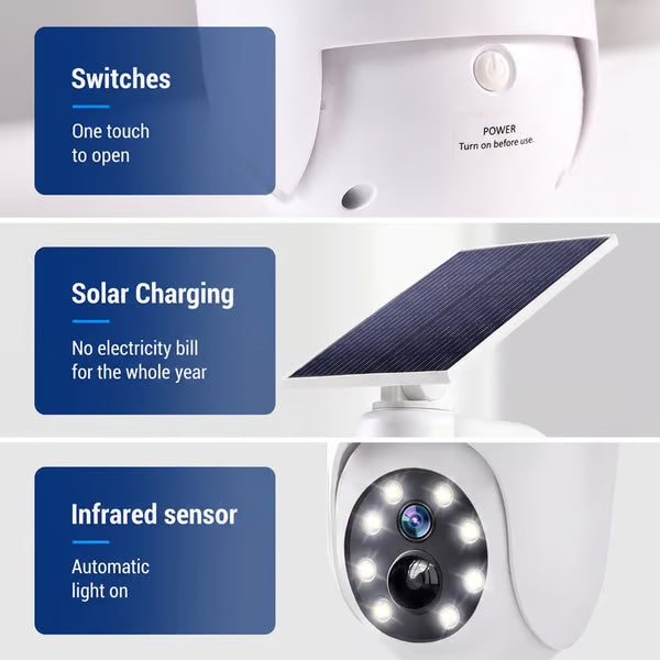 ⏰LAST DAY 49% OFF🔥 - Solar-Powered Simulated Surveillance Camera Street Light