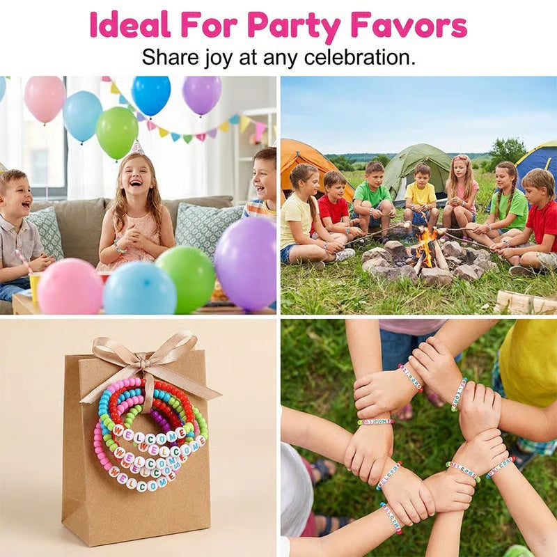 🔥Last Day 50% OFF - ✨🌈Pack of 25 Welcome BeadBracelets - StrengthenClassroom Friendship & SpreadWarm Kindness!