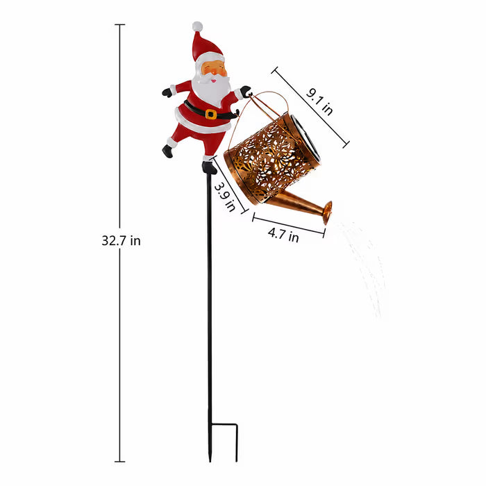 Solar Santa Waterfall Garden Light