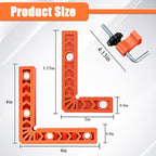 🔧90 Degree Corner Clamp & Positioning Square Set - (3" 4")inch x 8 Right Angle Clamp with 8 Clamp ABS Plastic L-Shaped Tool