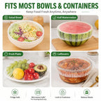 🔥LAST DAY SALE 49% OFF-100Pcs Medium Reusable Elastic Plastic Bowl Covers - Kitchen Bread Proofing,