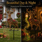 🔥Last day with huge discounts!✨ Light-Up Christmas Reindeer Yard Stake 🦌