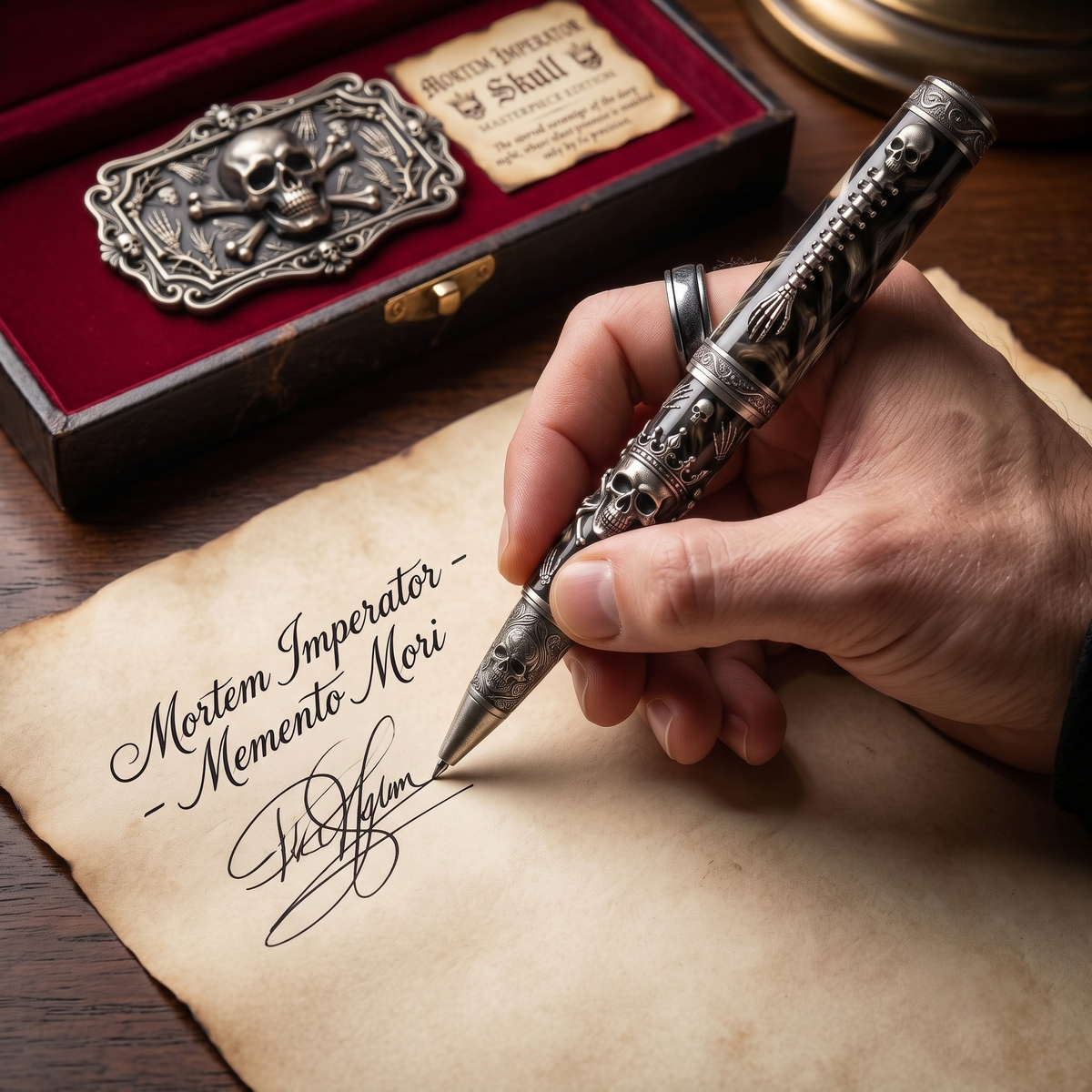 💀 Mortem Imperator Skull Masterpiece Edition Luxury Pen