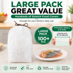 🔥LAST DAY SALE 49% OFF-100Pcs Medium Reusable Elastic Plastic Bowl Covers - Kitchen Bread Proofing,
