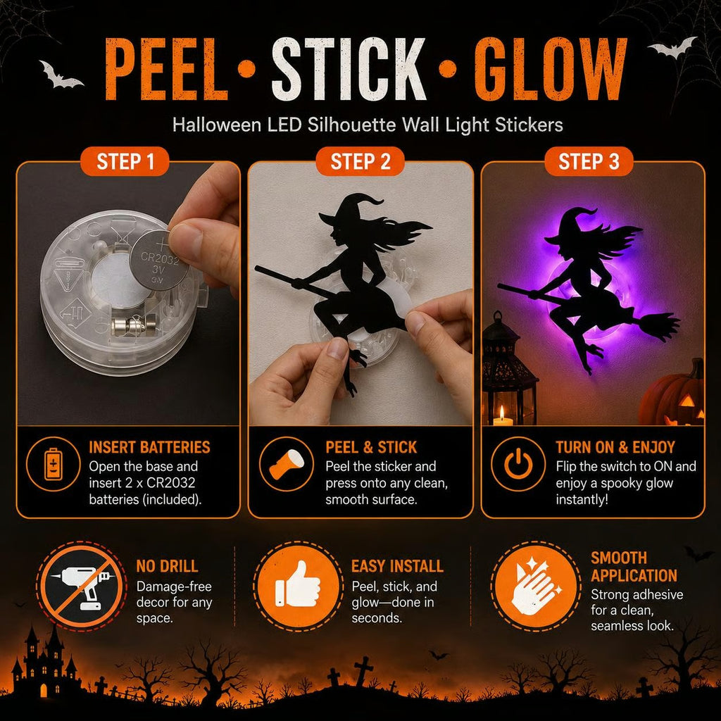 🔥Stick Halloween LED Window Lights