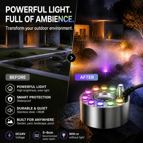 🎃 12-LED Mist Maker Fogger – Halloween Fog Effect